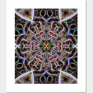 Abstract textured mandala Posters and Art